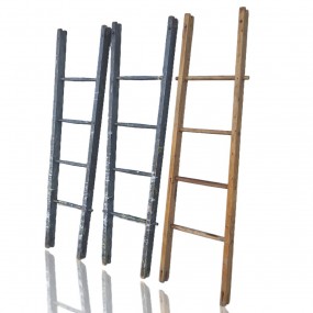 #59776 -  Set of antique wooden ladders with original paint patina — perfect rustic wall or shop decor.
