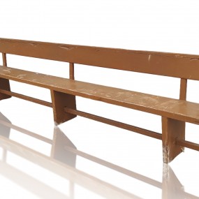 #59865 - Long rustic brown bench, vintage look #59865 - Long rustic brown bench, vintage look