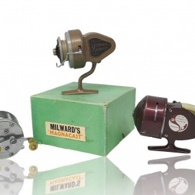 #59929 - Set of 3 vintage fishing reels, Milward’s Magnacast & more #59929 - Set of 3 vintage fishing reels, Milward’s Magnacast & more