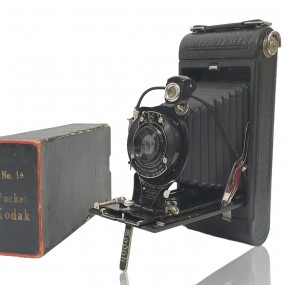 #59962 - Kodak No.1A folding camera with original box, camera #59962 - Kodak No.1A folding camera with original box, camera