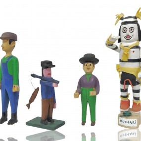 #59981 -  Figurines, sculptures art populaire ''folk art'' en bois peint à la main