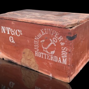 #60009 - 55$ Ancienne caisse en bois De Kuyper & son, boîte décorative en bois 