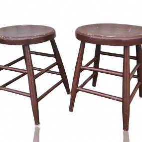 #59988 - 85$ ch. Paire de tabourets en bois, bancs 