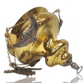 #60027 - 195$ Magnifique lampe de sanctuaire ancienne décorée d'anges