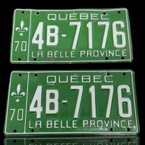 #60222 -  Vintage Quebec 1970 license plates