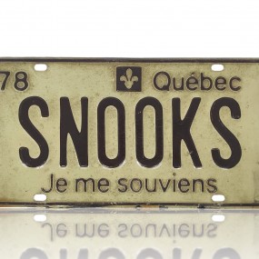 #60349 -  Vintage 1978 licence plate, Snooks
