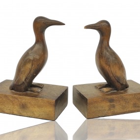 #60399 -  Appui-livres en bois avec oiseaux 