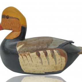 #60490 - 165$ Decorative wooden duck signed Leo Chagnon from Sorel 
