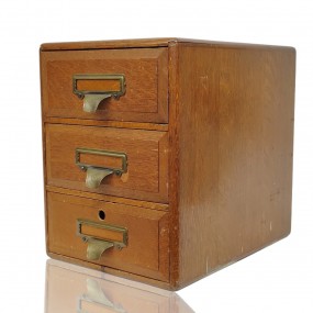 #60493 -  Little oak 3 drawers filing cabinet 
