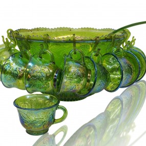 #60465 - 115$ Vintage flash carnival punch bowl 