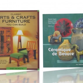 #60532 - 25$ ch. Books,  Art & crafts furniture ( SOLD) et Céramique de Beauce (SOLD)