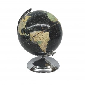 #60569 - 25$ Vintage world globe with sleek chrome base
