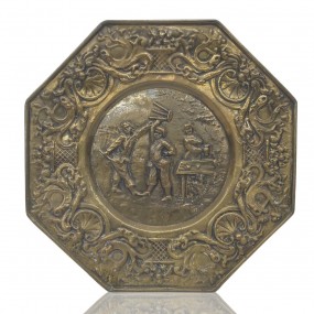 #60710 -  Vintage brass wall plate 