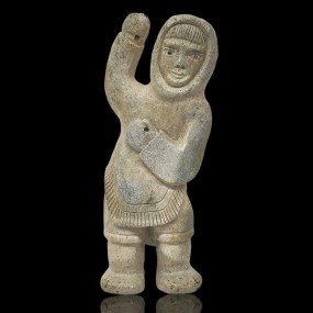 #60757 -  Inuit carved whale bone sculpture 