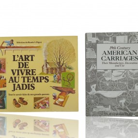 #60724 -  Books, (L'art de vivre au temps jadis SOLD) et 19th century American carriage