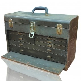 #60837 -  Ancien coffre de machiniste