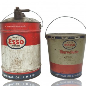 Esso oil cans (left one sold)