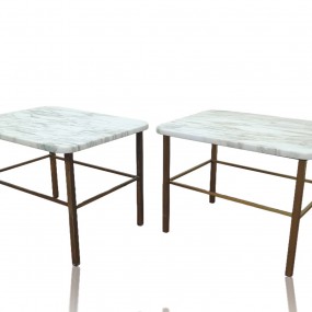 Vintage tables with marble tables 
