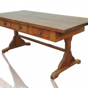 Rustic 6 drawers table 