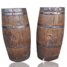 Antique wooden barrels