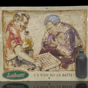 #61187 -  Enseigne publicitaire de la bière Labatt, pancarte, annonce en plastique 