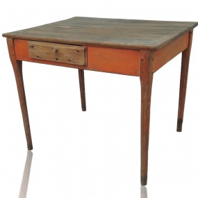 #61162 -  Table rustique avec piétement chanfreiné