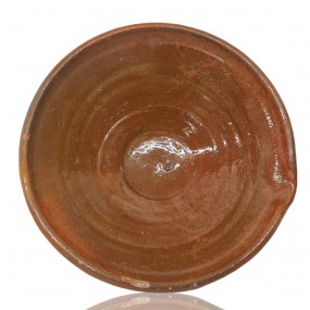 #61243 -  Joli bol avec bec verseur, poterie attribué aux potiers de St-Denis-sur-le-Richelieu 