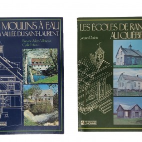 #61231 -  Livres, Les moulins à eau de la vallée du Saint-Laurent et Les écoles de rang au Québec