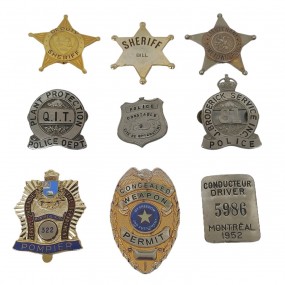 #61249 -  Lot de badges de police (vérifier disponibilité)