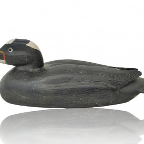 #61341 -  Appelant de chasse, canard en bois signé Léo Chagnon 