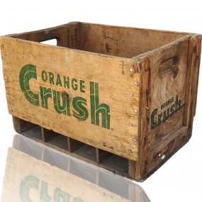 #61363 - 35$ Vintage crush wooden box crate 