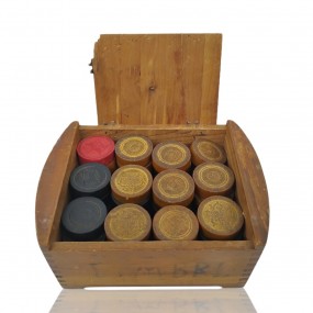 #61414 - 35$ Antique checkers for gameboard 