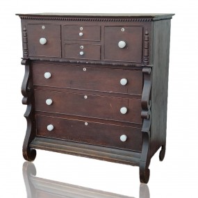 #61455 - 260$ Antique Quebec bonnet chest of drawers