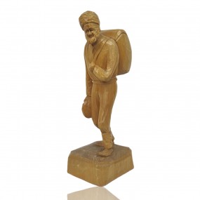 #61498 - 85$ Petite sculpture en bois signée Caron, art populaire 