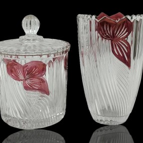 #61494 -  Vaisselle décorative, vase et plat à bonbons 