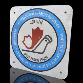 #61732 - 55$ Enseigne, Les producteurs de poulet du Québec, pancarte, affiche, annonce 