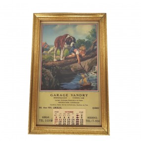 #61885 -  Calendrier publicitaire de Garage Vandry, 1948