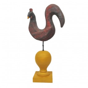 #61920 -  Coq décoratif sculpté en bois, sculpture art populaire 