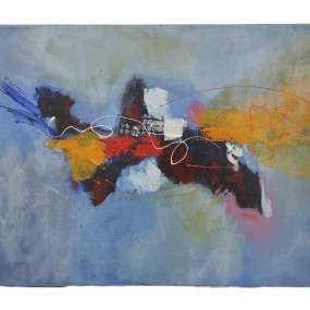 #62018 - 110$ Oil on canvas signed P. Montpetit, art of work 