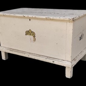 #61979 - 345$ Antique blanket pine chest, square nails 