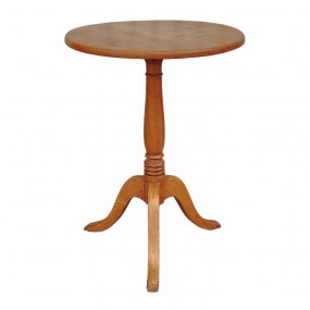 #62103 -  Jolie petite table guéridon en pin, piétement tourné
