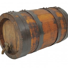 #62114 - 90$ Beau petit baril à alcool décoratif en bois
