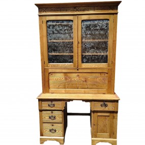 #62233 - 685$ Secrétaire, meuble vitrée en frêne