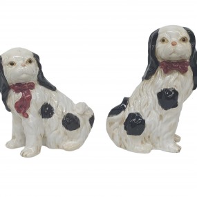 #62211 -  Figurines de chiens King Charles en porcelaine