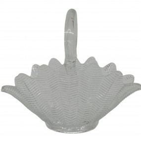 #62201 - 25$ Panier ancien en verre pressé transparent