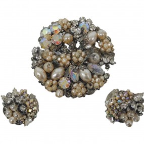 #62467 - Ensemble de bijoux, broche et boucles d'oreilles #62467 - Ensemble de bijoux, broche et boucles d'oreilles