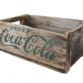 #62521 - 35$ Ancienne caisse Coca-Cola, boîte décorative en bois 
