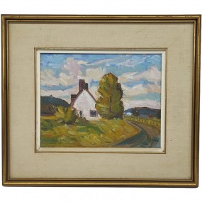 #62701 - 125$ Huile sur toile, tableau, peinture dans le style de Léo Ayotte #62701 - 125$ Huile sur toile, tableau, peinture dans le style de Léo Ayotte