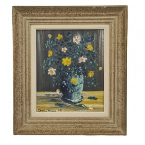 #62737 -  Huile sur masonite signée Claude Bleau, peinture, tableau