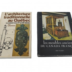 #62707 -  Livres, L'architecture traditionnelle au Québec et Les meubles anciens du Canada Français 